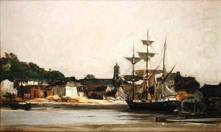 The Harbour at Honfleur, Charles-Francois Daubigny